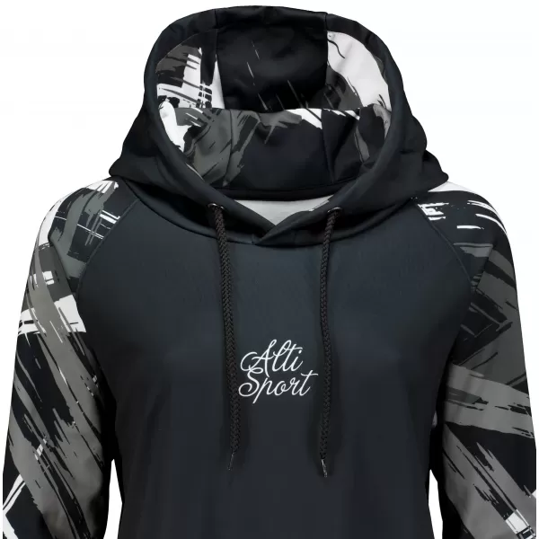  Dámská funkční prodloužená mikina premium ALTISPORT VOJ/ALW039MI03 černá/bílá 