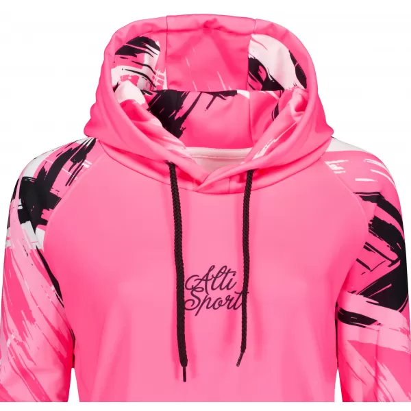  Dámská funkční prodloužená mikina premium ALTISPORT VOJ/ALW039MI03 FLUO PINK 