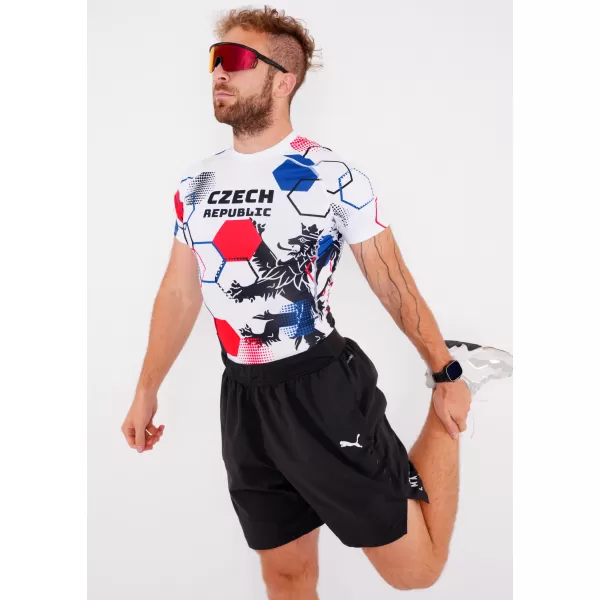  Pánské funkční kompresní triko s krátkým rukávem premium ALTISPORT VOJ/ALM036TR04 HEXA BÍLÁ 