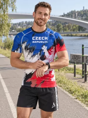 Pánské funkční kompresní triko s krátkým rukávem premium ALTISPORT VOJ/ALM036TR04 ŠMOUHY