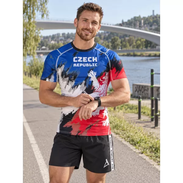  Pánské funkční kompresní triko s krátkým rukávem premium ALTISPORT VOJ/ALM036TR04 ŠMOUHY 