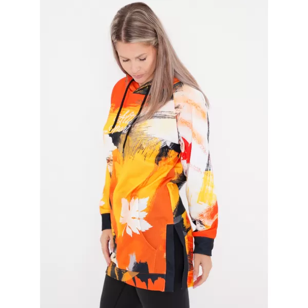  Dámská funkční prodloužená mikina premium ALTISPORT VOJ/ALW019MI03 ORANŽOVÁ 