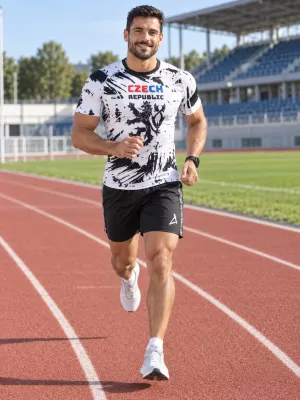 Pánské funkční kompresní triko s krátkým rukávem premium ALTISPORT VOJ/ALM036TR04 ABSTRAKCE