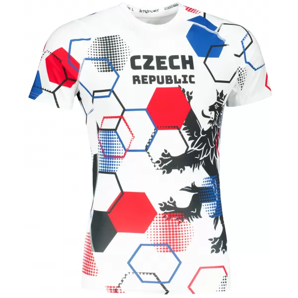  Pánské funkční kompresní triko s krátkým rukávem premium ALTISPORT VOJ/ALM036TR04 HEXA BÍLÁ 