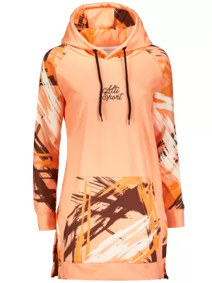Dámská funkční prodloužená mikina premium ALTISPORT VOJ/ALW039MI03 ORANŽOVÁ