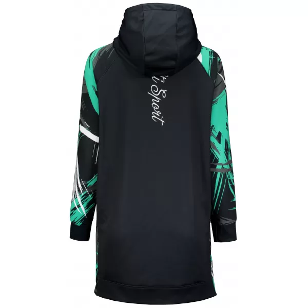  Dámská funkční prodloužená mikina premium ALTISPORT VOJ/ALW039MI03 černá/tyrkysová 