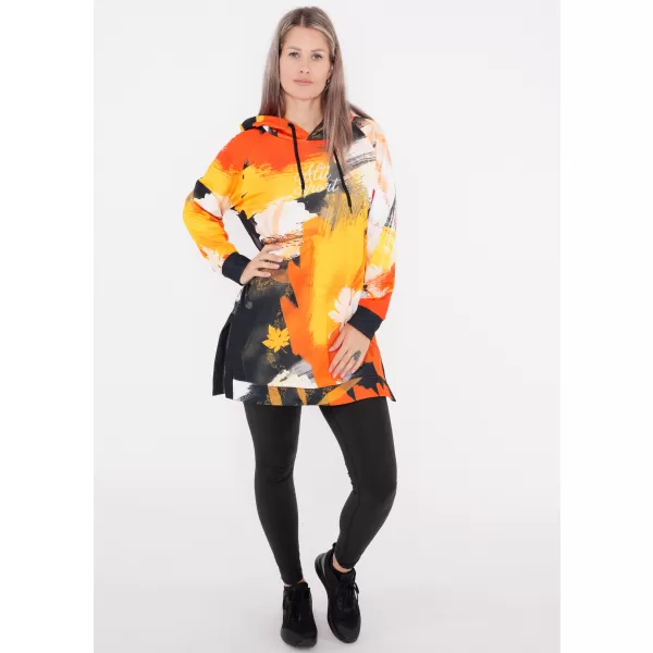  Dámská funkční prodloužená mikina premium ALTISPORT VOJ/ALW019MI03 ORANŽOVÁ 