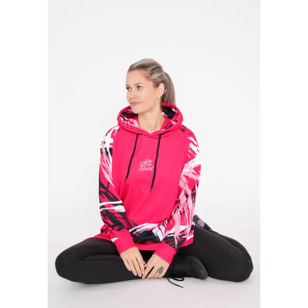  Dámská funkční prodloužená mikina premium ALTISPORT VOJ/ALW039MI03 VIVA MAGENTA 
