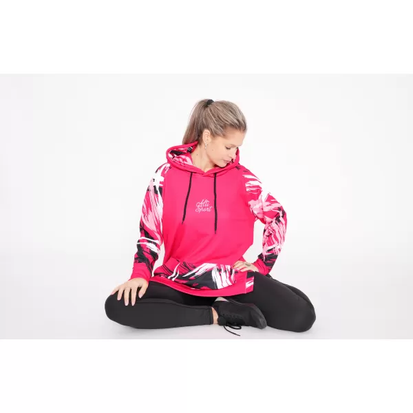  Dámská funkční prodloužená mikina premium ALTISPORT VOJ/ALW039MI03 VIVA MAGENTA 