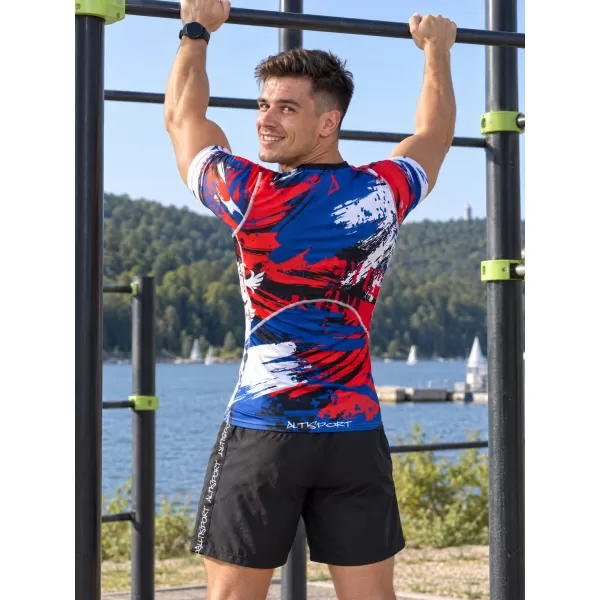  Pánské funkční kompresní triko s krátkým rukávem premium ALTISPORT VOJ/ALM036TR04 CZECH 