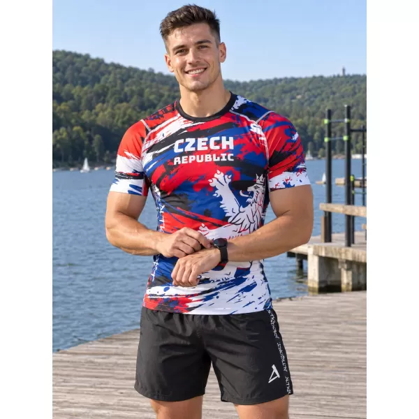  Pánské funkční kompresní triko s krátkým rukávem premium ALTISPORT VOJ/ALM036TR04 CZECH 
