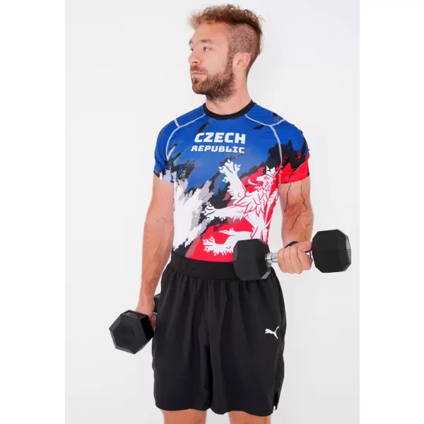  Pánské funkční kompresní triko s krátkým rukávem premium ALTISPORT VOJ/ALM036TR04 ŠMOUHY 