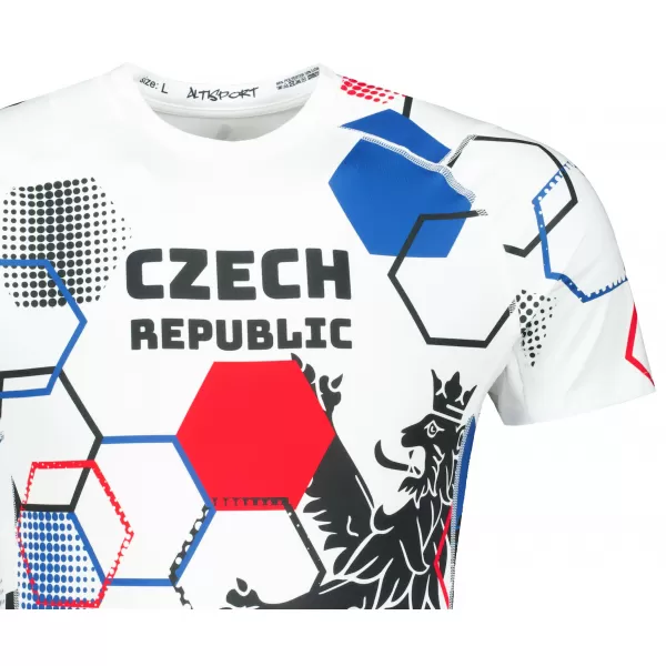  Pánské funkční kompresní triko s krátkým rukávem premium ALTISPORT VOJ/ALM036TR04 HEXA BÍLÁ 