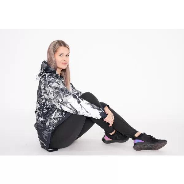  Dámská funkční prodloužená mikina premium ALTISPORT VOJ/ALW018MI03 ČERNOBÍLÁ 