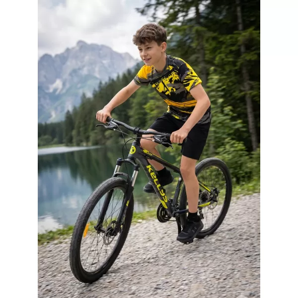  Dětské funkční triko premium ALTISPORT VOJ/ALK014TR01 ČERNOŽLUTÁ 
