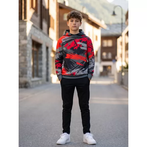  Dětská funkční mikina premium ALTISPORT VOJ/ALK014MI01 ČERNÁ/ČERVENÁ 