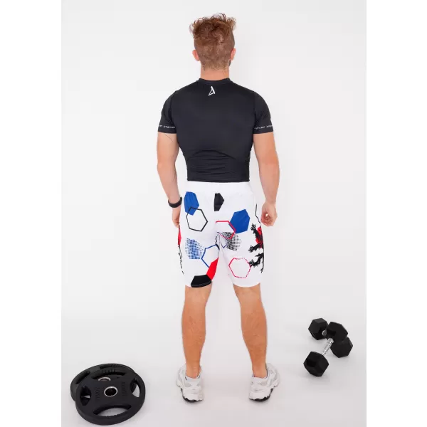  Pánské funkční kraťasy bez kapes premium ALTISPORT VOJ/ALM036KRA02 HEXA BÍLÁ 