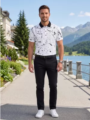 Pánské funkční triko s límečkem premium ALTISPORT VOJ/ALM034TR05 BÍLÁ