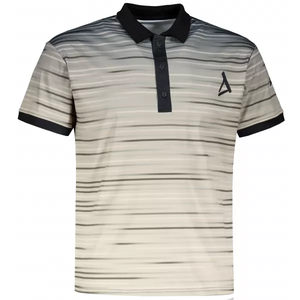  Pánské funkční triko s límečkem premium ALTISPORT VOJ/ALM031TR05 ČERNÁ/HNĚDÁ 