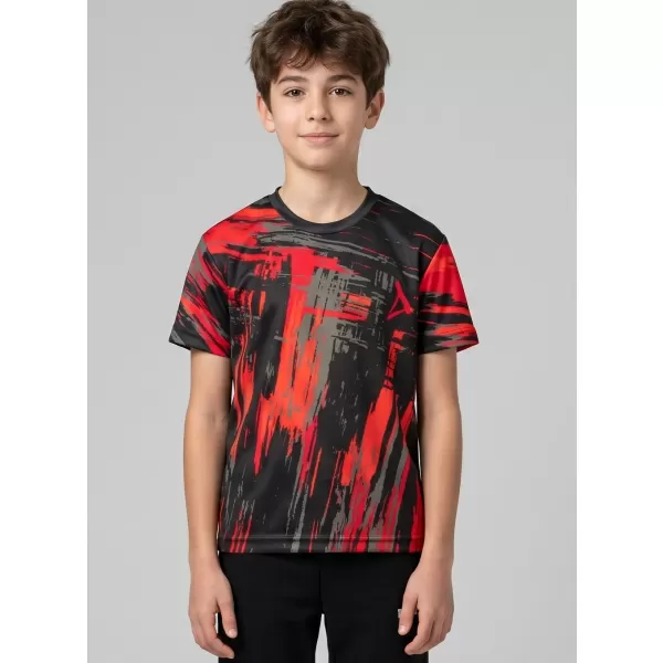  Dětské funkční triko premium ALTISPORT VOJ/ALK010TR01 ČERNÁ/ČERVENÁ 