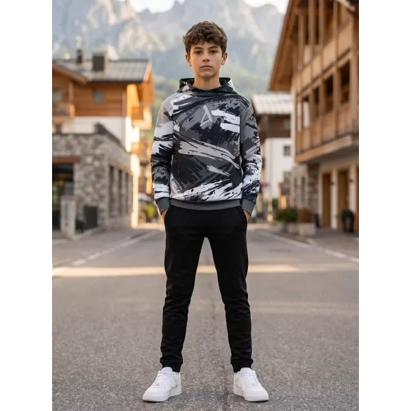  Dětská funkční mikina premium ALTISPORT VOJ/ALK014MI01 ČERNÁ/ŠEDÁ 