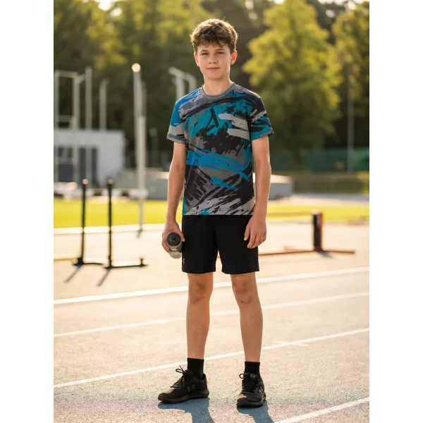  Dětské funkční triko premium ALTISPORT VOJ/ALK014TR01 ČERNÁ/PETROLEJOVÁ 