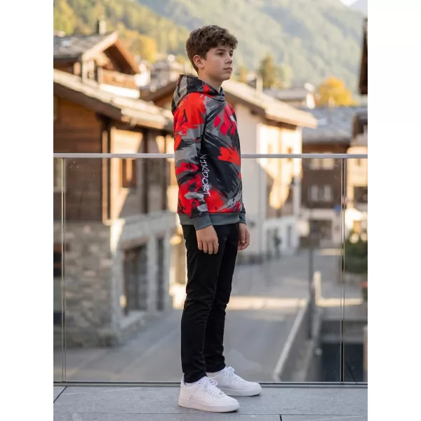  Dětská funkční mikina premium ALTISPORT VOJ/ALK014MI01 ČERNÁ/ČERVENÁ 