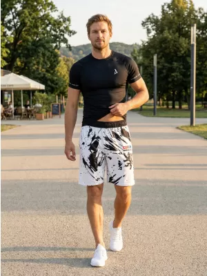 Pánské funkční kraťasy bez kapes premium ALTISPORT VOJ/ALM036KRA02 ABSTRAKCE