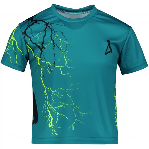  Dětské funkční triko premium ALTISPORT VOJ/ALK004TR01 PETROLEJOVÁ/ŽLUTÁ 