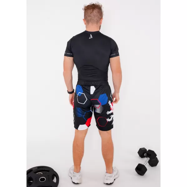  Pánské funkční kraťasy bez kapes premium ALTISPORT VOJ/ALM036KRA02 HEXA ČERNÁ 