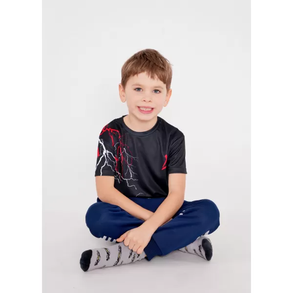  Dětské funkční triko premium ALTISPORT VOJ/ALK004TR01 ČERNÁ/ČERVENÁ 