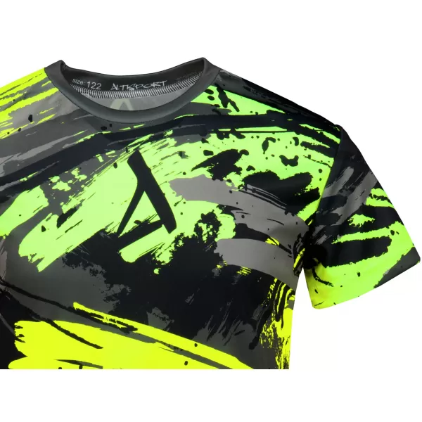  Dětské funkční triko premium ALTISPORT VOJ/ALK014TR01 ČERNÁ/ZELENÁ 