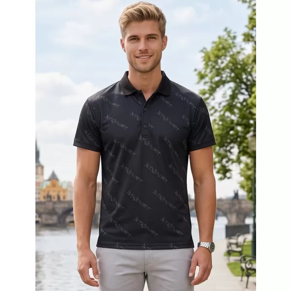  Pánské funkční triko s límečkem premium ALTISPORT VOJ/ALM050TR05 ČERNÁ 