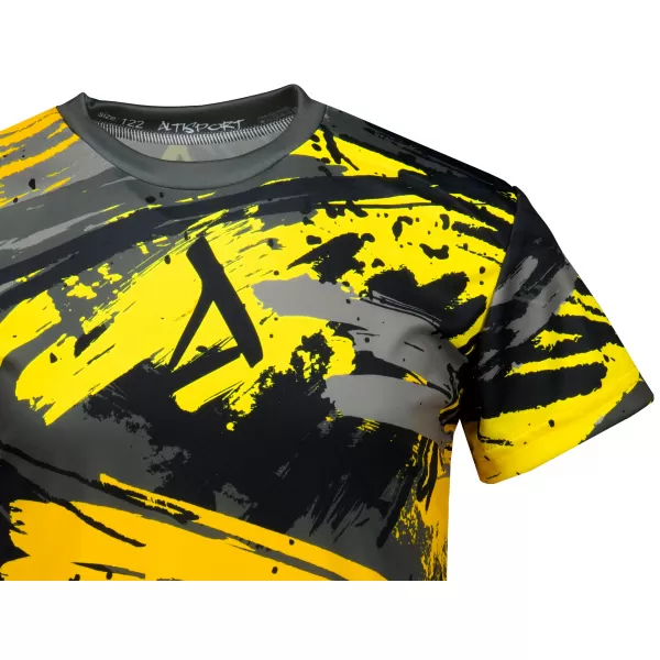  Dětské funkční triko premium ALTISPORT VOJ/ALK014TR01 ČERNOŽLUTÁ 