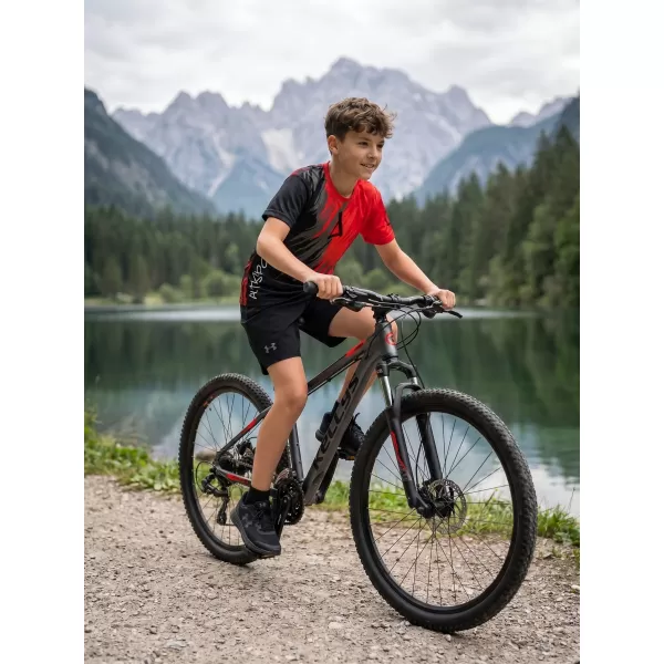  Dětské funkční triko premium ALTISPORT VOJ/ALK006TR01 ČERNÁ/ČERVENÁ 