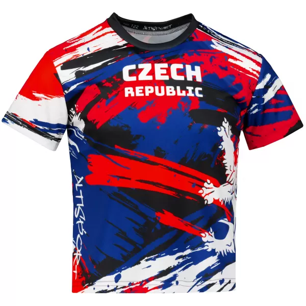  Dětské funkční triko premium ALTISPORT VOJ/ALK036TR01 ČERVENÁ SE VZOREM 