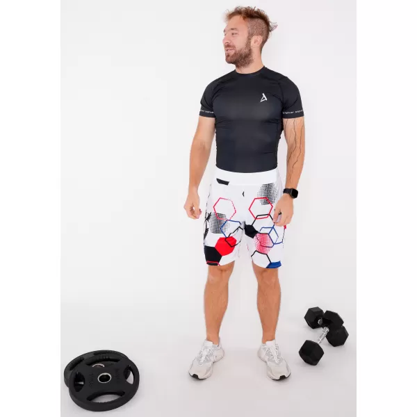  Pánské funkční kraťasy bez kapes premium ALTISPORT VOJ/ALM036KRA02 HEXA BÍLÁ 