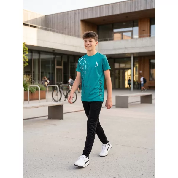  Dětské funkční triko premium ALTISPORT VOJ/ALK004TR01 PETROLEJOVÁ/BÍLÁ 