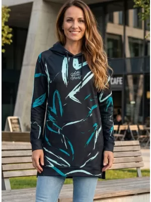 Dámská funkční prodloužená mikina premium ALTISPORT VOJ/ALW049MI03 ČERNOMODRÁ