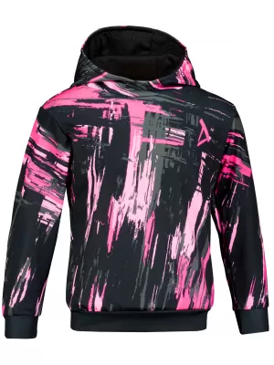 Dětská funkční mikina premium ALTISPORT VOJ/ALK010MI01 ČERNÁ/SVĚTLE RŮŽOVÁ