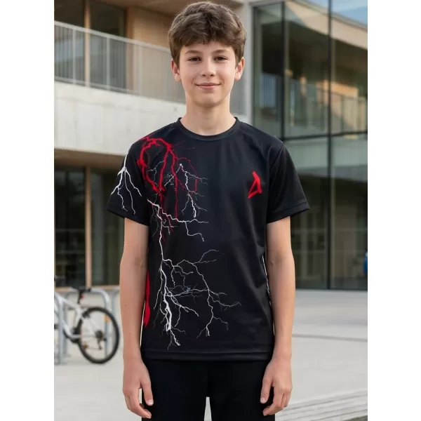  Dětské funkční triko premium ALTISPORT VOJ/ALK004TR01 ČERNÁ/ČERVENÁ 