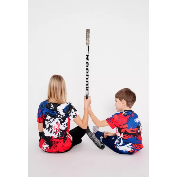  Dětské funkční triko premium ALTISPORT VOJ/ALK036TR01 ČERVENÁ/ČERNÁ 
