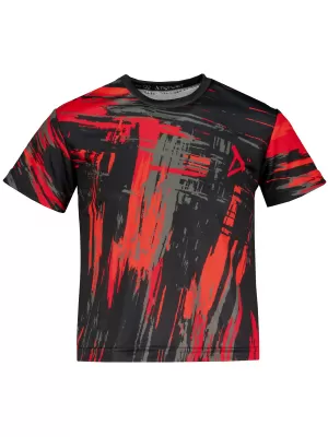 Dětské funkční triko premium ALTISPORT VOJ/ALK010TR01 ČERNÁ/ČERVENÁ