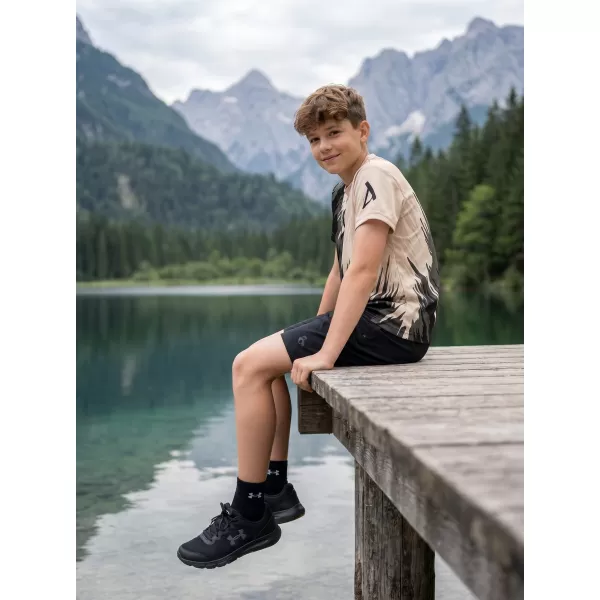  Dětské funkční triko premium ALTISPORT VOJ/ALK006TR01 ČERNÁ/HNĚDÁ 