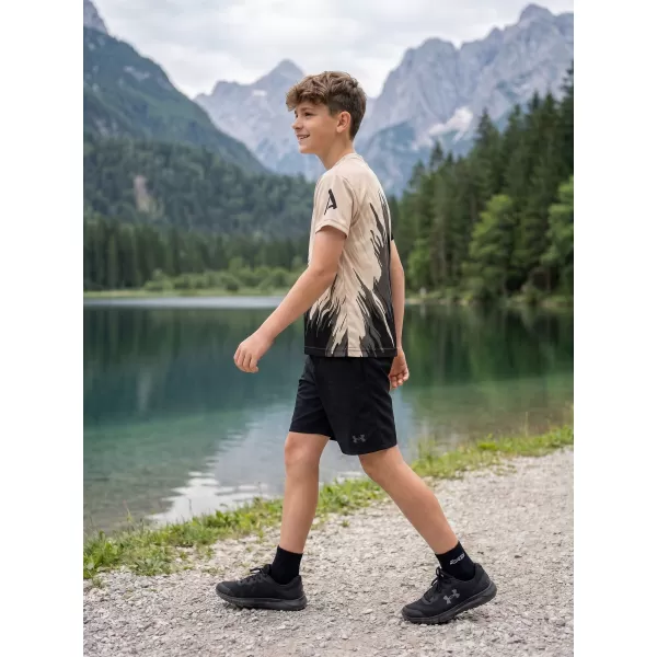  Dětské funkční triko premium ALTISPORT VOJ/ALK006TR01 ČERNÁ/HNĚDÁ 
