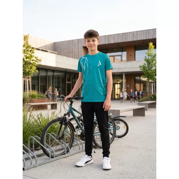  Dětské funkční triko premium ALTISPORT VOJ/ALK004TR01 PETROLEJOVÁ/BÍLÁ 