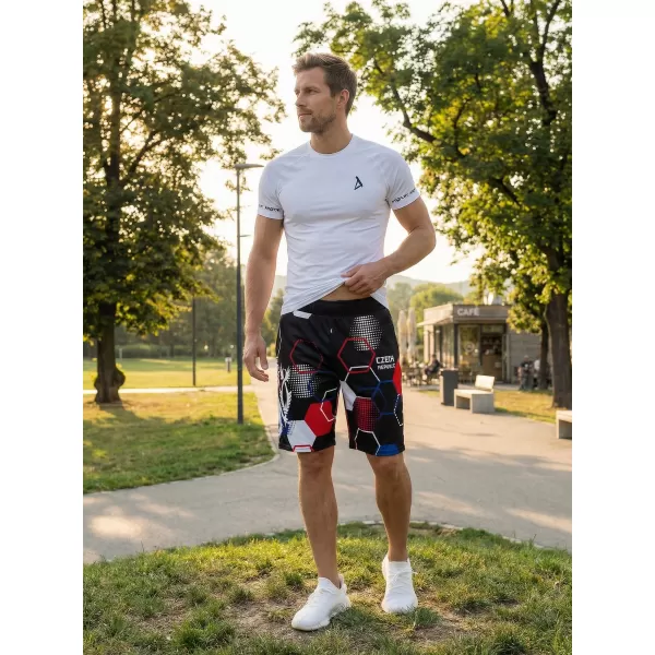  Pánské funkční kraťasy bez kapes premium ALTISPORT VOJ/ALM036KRA02 HEXA ČERNÁ 