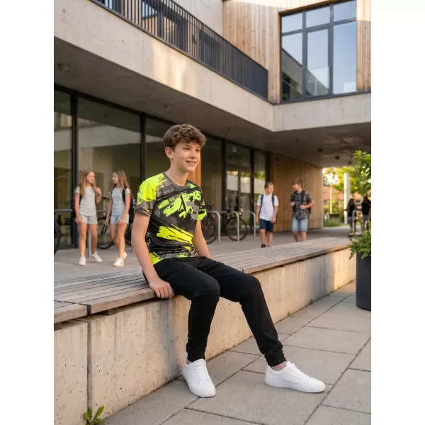  Dětské funkční triko premium ALTISPORT VOJ/ALK014TR01 ČERNÁ/ZELENÁ 