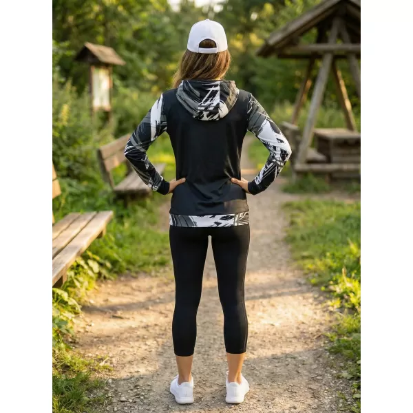  Dámská funkční mikina premium ALTISPORT VOJ/ALW039MI01 ČERNÁ/BÍLÁ 