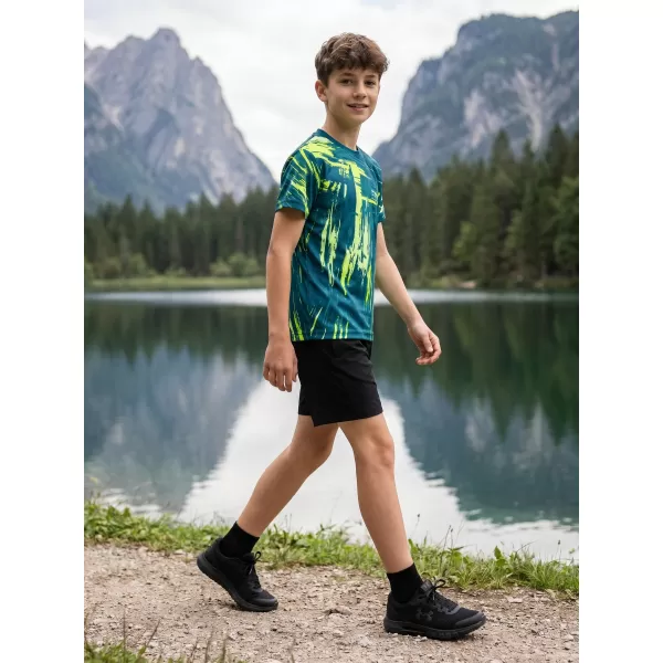  Dětské funkční triko premium ALTISPORT VOJ/ALK010TR01 PETROLEJOVÁ/ŽLUTÁ 